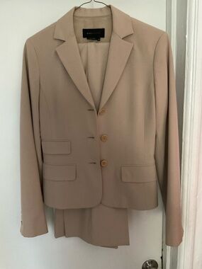 BCBGMaxAzria Neutral Beige pantsuit with Black Label